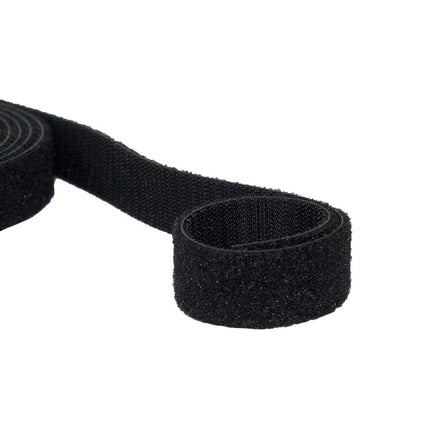 StrapRyte Cintas de gancho y bucle 20 / Negro Cinta de gancho y bucle de doble cara StrapRyte® - 25 metros