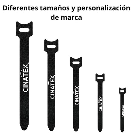cinatex Cintas de gancho y bucle Bridas de velcro reutilizables de doble cara – Personalizables