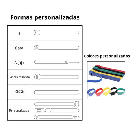 cinatex Cintas de gancho y bucle Bridas de velcro reutilizables de doble cara – Personalizables