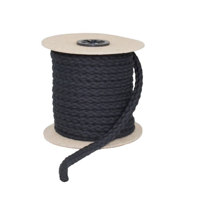 StrapRyte cordón Negro Cordón de algodón trenzado de 9 mm StrapRyte® - 10 metros